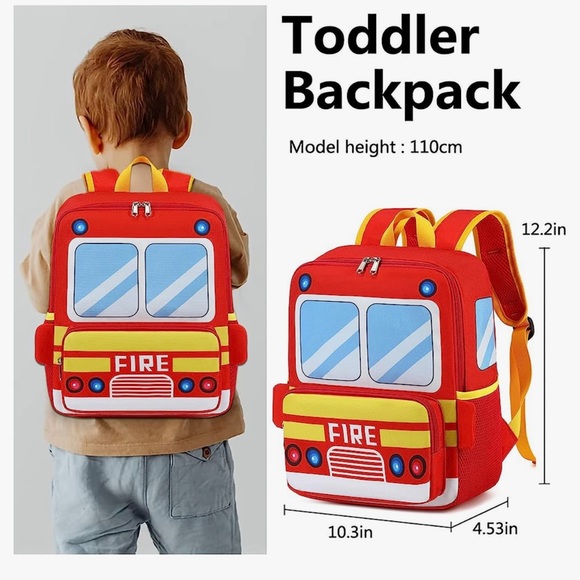Fire truck back & Lunchbox for toddler! - Picture 2 of 5